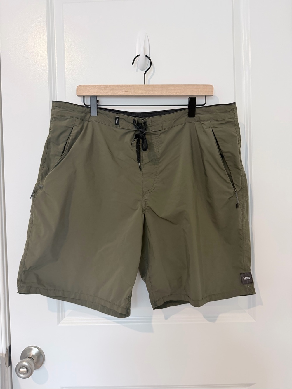 Vans Men’s Olive Drawstring Hybrid Shorts